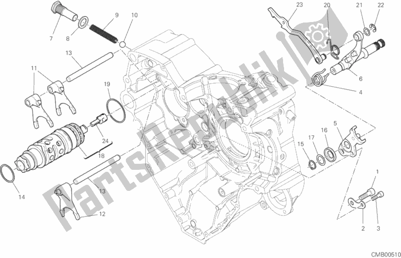 Toutes les pièces pour le Mécanisme De Changement De Vitesse du Ducati Multistrada 1260 S D-air 2019